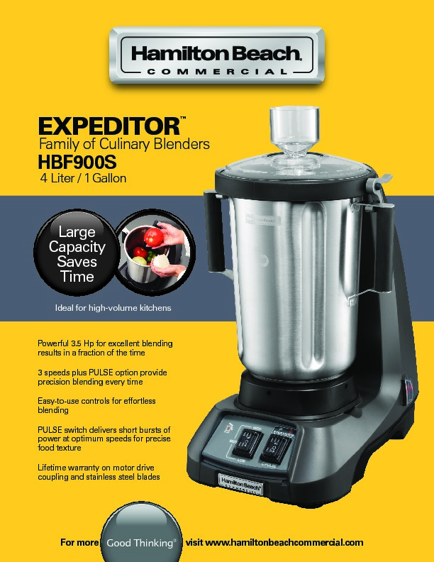 EXPEDITOR™ 1 Gal Commercial Culinary/Food Blender