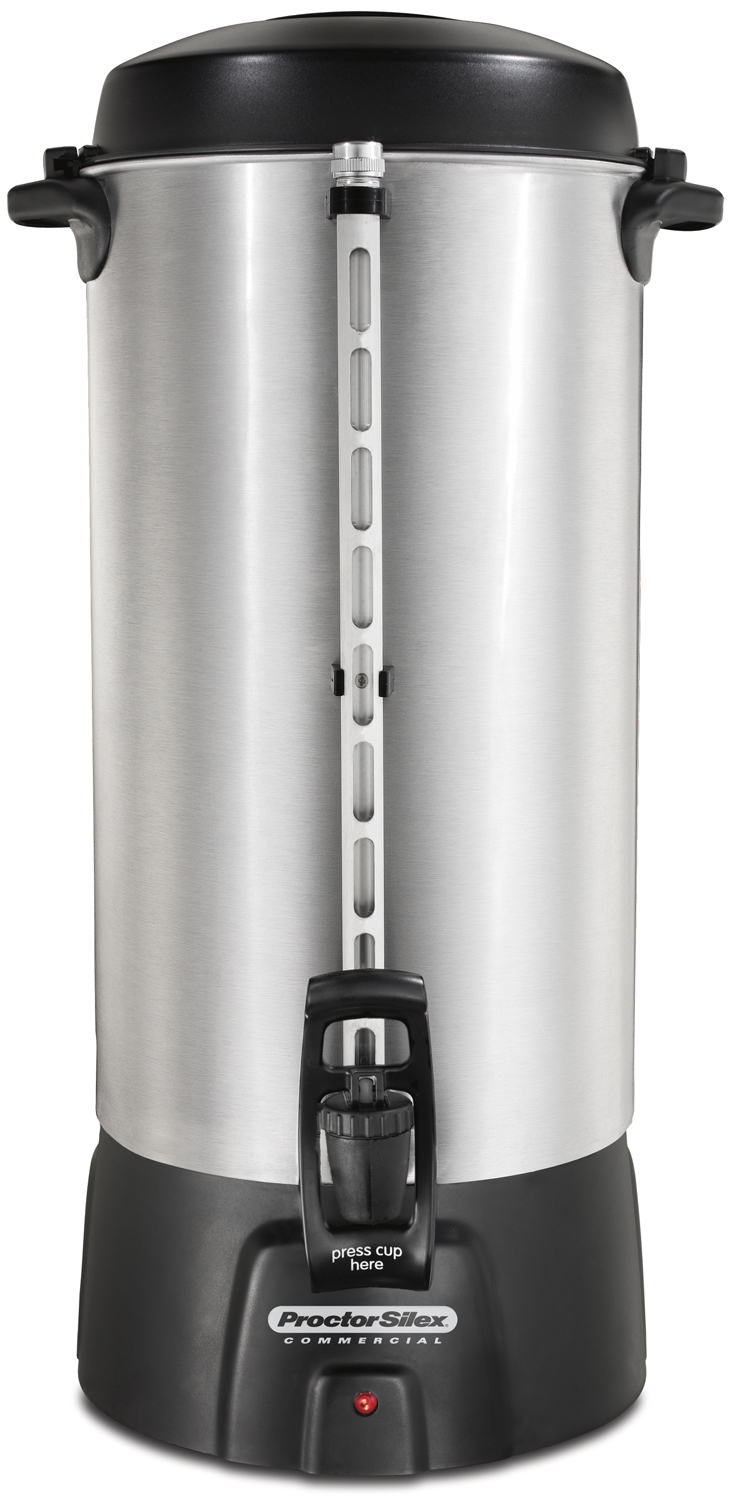 Hamilton Beach 45 Cup Coffee Urn and Hot Beverage Dispenser, Silver
