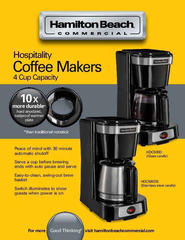 4 Cup Coffeemaker-Black w/Glass Carafe