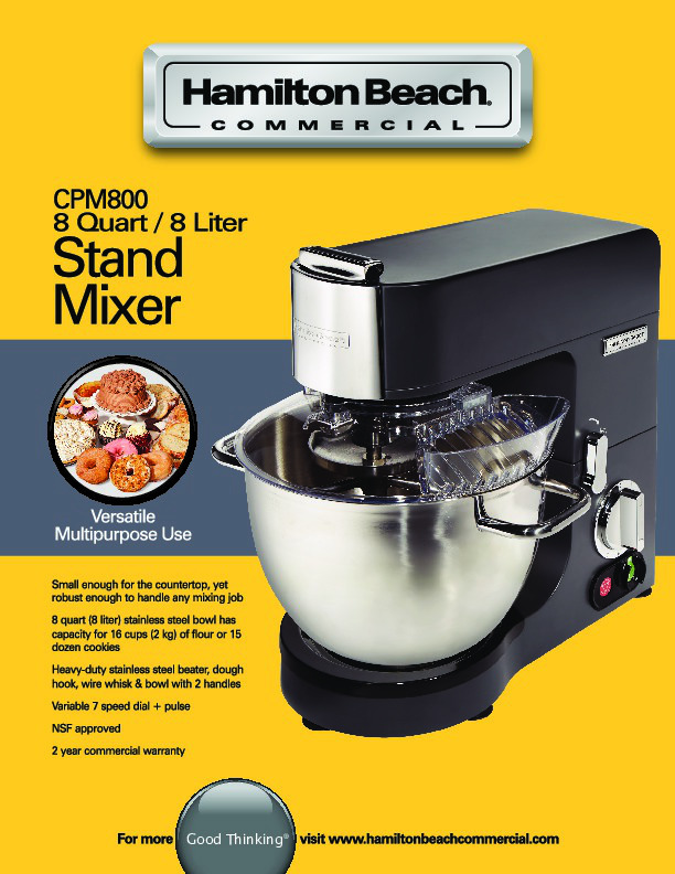 8-Quart Commercial Stand Mixer