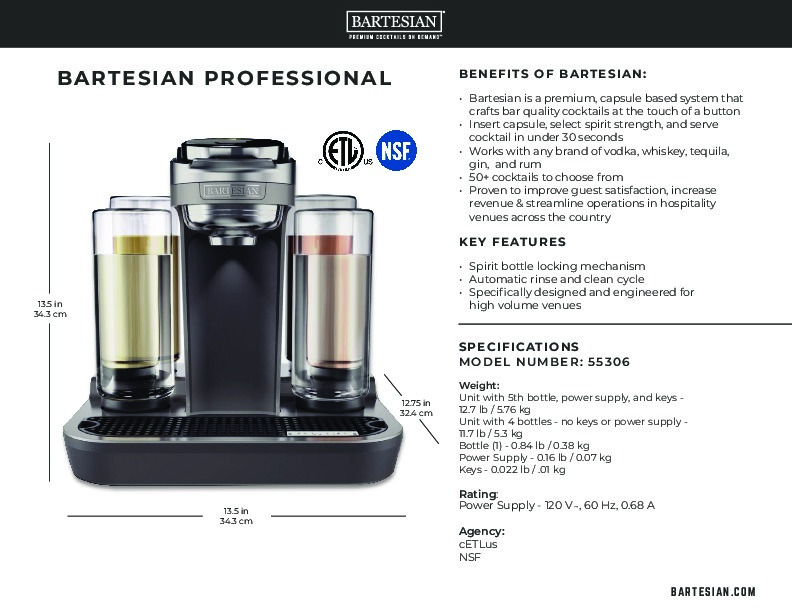 The Bartesian Professional Cocktail Maker