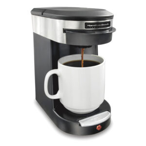Deluxe 1 Cup Coffee Maker-Black/Stainless Steel (Case Pack Qty: 6)
