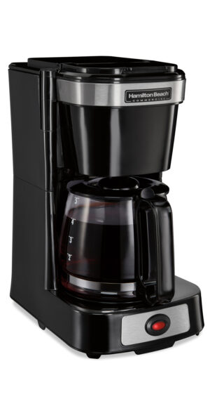 4 Cup Coffeemaker-Black w/Glass Carafe (Case Pack Qty: 6)