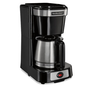 4 Cup Coffee Maker-Black w/Stainless Carafe (Case Pack Qty: 6)