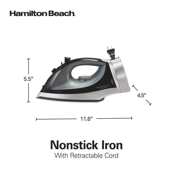 Nonstick iron with retractable cord dimensions